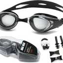 Body+ Nearsighted Swim Goggles, Shortsighted Optical Mirror/Non-Mirror Lens Swimming Goggles Anti-Fog for Adult Men Women (-6.5)