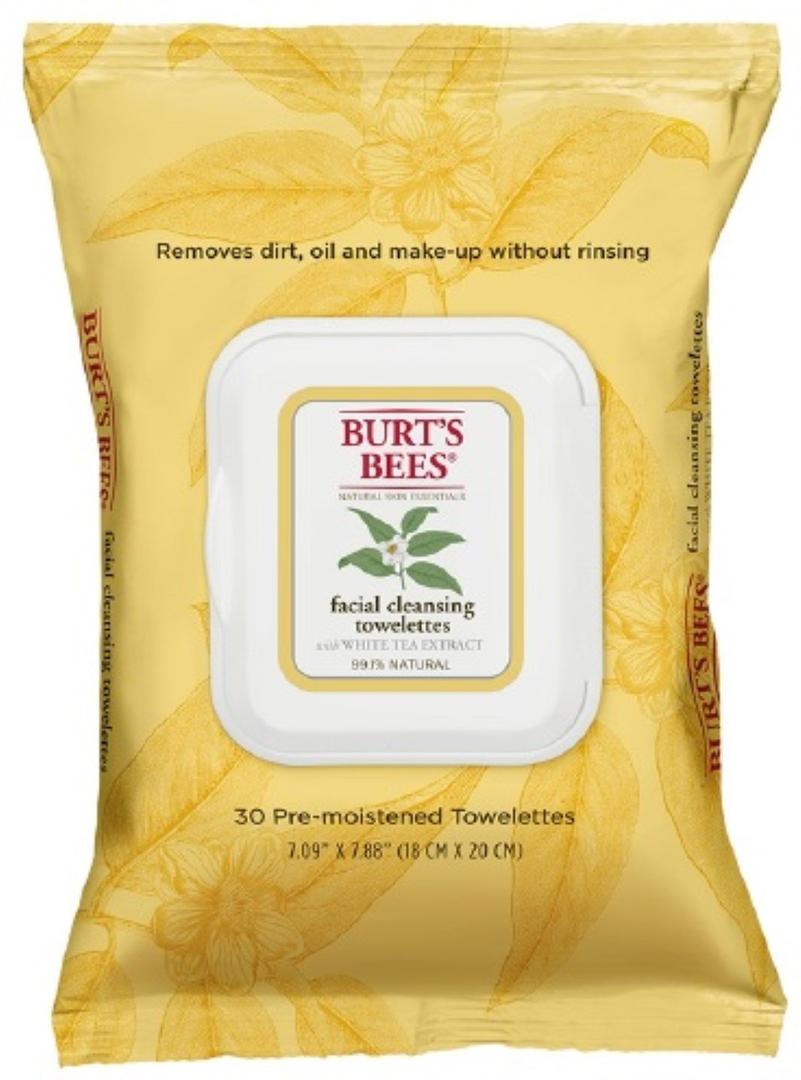 Burts Facial Wipes White Size 30ct Burts Facial Wipes White Tea 30ct (30 Count (Pack of 5))