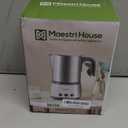 Maestri House Milk Frother, 4-in-1 Electric Milk Steamer and Frother, 16.9OZ 600W Smart Touch Control Hot and Cold Foam Maker, Memory Function for Latte, Cappuccinos, Warm Milk, Hot Chocolate Milk (White)