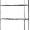 Homdox 6-Tier Storage Shelf Wire Shelving Unit Free Standing Rack Organization with Caster Wheels, Stainless Side Hooks, Silver Gray | Rack Organization, with Caster Wheels, Stainless Side Hooks, 21.26*11.42*72.05 inch