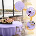 BRILLMAX 6 Pack Lavender Round Tablecloths 120 Inch for 60 Tables - 150 GSM Polyester Fabric, Floor Length Drop, Water, Stain & Wrinkle Resistant Cloth Cover for Wedding Reception Banquet Dining