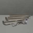 Nickel Wrap Around Curtain Rods 48 to 90":Blackout Adjustable Window Curtain Rod,Room Darkening Heavy Duty Curved French Metal Single Drapery Rods for Bedroom Kitchen Easy Install,Brushed Nickel
