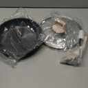 CAROTE 8 Inch Non Stick Frying Pan with Lid,White Granite Nonstick Skillet Omelet Pans, Egg Pan Granite Cookware, PFOS & PFOA Free