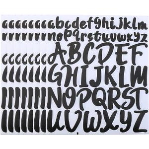416 Alphabet Stickers 8 Sheets 1in 2in Lowercase and Uppercase Self-Adhesive Waterproof Vinyl Sticker for Scrapbooks, Mailboxes, Posters, Crafts (Black)