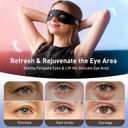 Red Light Therapy for Eyes, 630nm & 850nm Infrared Eye Pods for Eye Bags, Dark Circles, and Wrinkles, Red Light Therapy Glasses with Light-Blocking Eye Mask to Reduce Puffiness and Fine Lines Black
