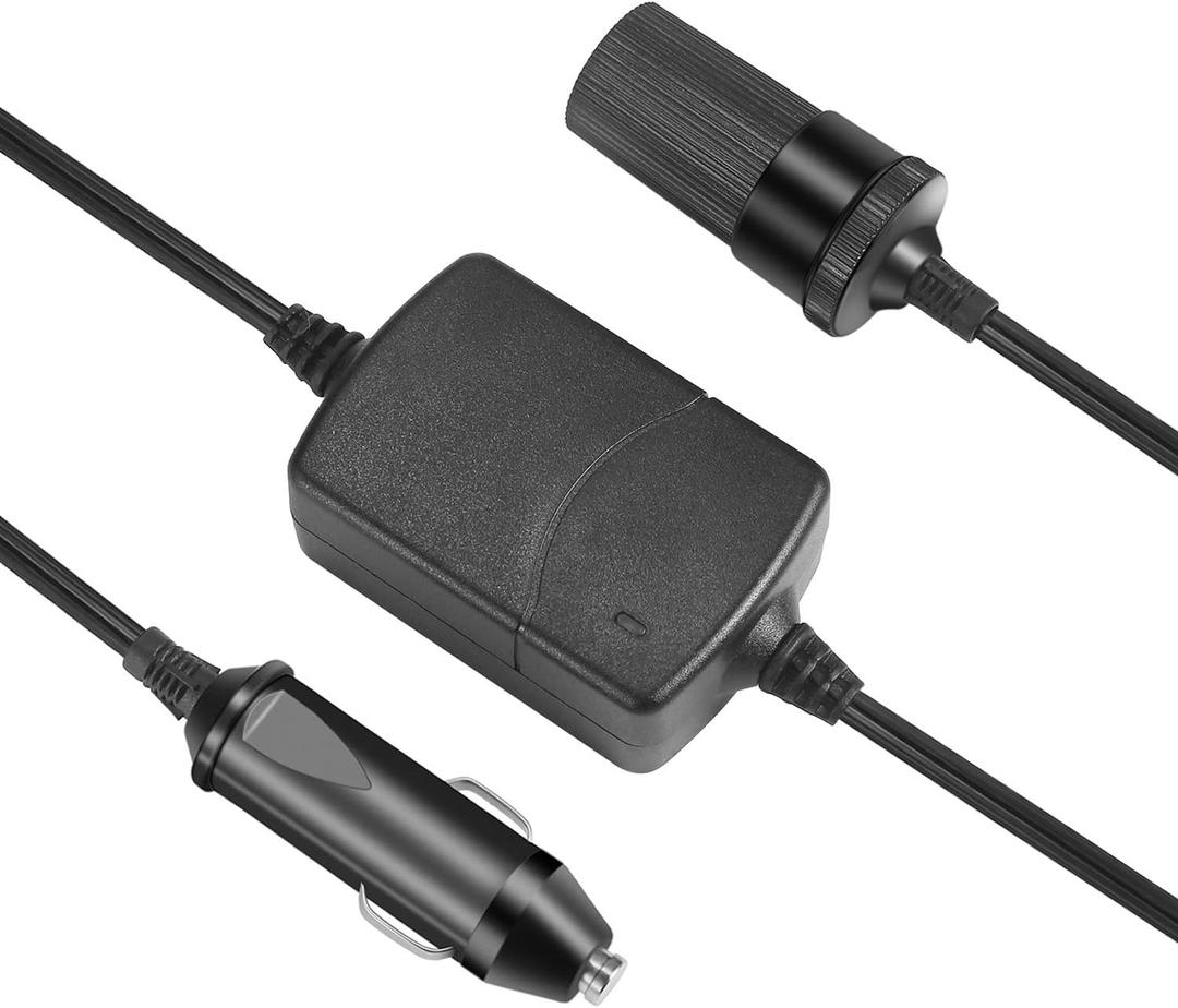 12V Battery Low Voltage Protector - Male Plug to Female Socket Extension Cable for Tire Pump, Air Compressor