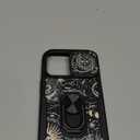 for iPhone 15 Pro Max Case - with Slide Camera Cover & Stand for Women Girls, Witchy Astrology Sun Moon Cute Design Shockproof Phone Cover for Apple 15 Pro Max 6.7"