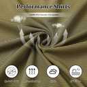 Mens Golf Shirts Long Sleeve Moisture Wicking Collared Work Business Casual Tennis Polo Shirts for Men (XXXL)