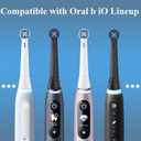 Replacement Toothbrush Heads Compatible with Oral b iO 3/4/5/6/7/8/9/10 Series Electric Toothbrush, Premium Grade Bristles, Black, 8 Pack