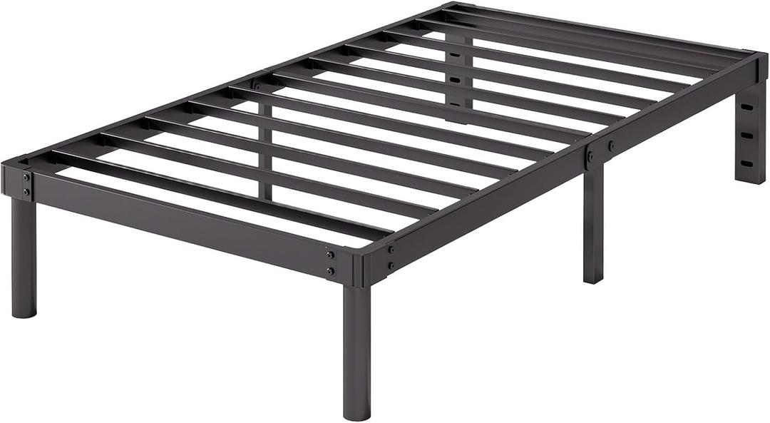 14 Inch Metal Twin Bed Frame Heavy Duty Platform Bed Frame No Box Spring Needed Easy Assembly Noise Free Black