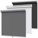 MYshade 100% Blackout Roller Shades Cordless for Windows - Thermal Insulated UV Protection Room Darkening Blinds, Easy Install for Home, Bedroom, Living Room, Office (36" W x 72" H,Grey