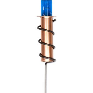 WCRG Copper Rain Gauge for Yard, Steel Stake - Outdoor Sprinkler Gauges, Shatterproof, Winter-Safe, Accurate, Decorative - The Original Floating Rain Gauge, USA Assembled & Designed