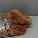 Double-Sided Faux Fur Plush Throw Pillow Covers 18x18 Set of 2 Fuzzy Striped Soft Cozy Pillowcase Luxury Decorative Pillows Square Shaggy Cushion Covers for Couch Sofa Bed, Brown