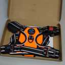 PHOEPET No Pull Dog Harness Medium Reflective Front Clip Vest with Handle,Adjustable 2 Metal Rings 3 Buckles,[Easy to Put on & Take Off](M, Orange)