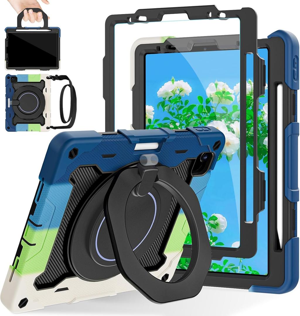 ROISKIN for iPad Air 5th 4th Generation Case (2022 2020) 10.9 inch & iPad Pro 11 Case 4th/3rd/2nd/1st Gen[Screen Protector, Pen Holder,15ft Drop Protection]with 360 Stand Hand Strap for Kids Women Man