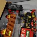 Shemira Christmas Train Set, Train Toys for Boys Girls,Toy Train with Light Smoke and Sound, Steam Train Set for Around Christmas Tree, Toys Gifts for 3 4 5 6 7 8+ Year Old Kids (Black)