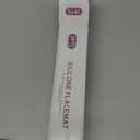 Silicone Placemats, Oval Placemats for Dining Table, Placemats Set of 4, Non-Slip Waterproof Heat Resistant Outdoor Placemat for Patio Table (Light Gray-Oval)