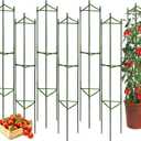 Moirsunt 6 Packs Tomato Cage for Garden Plant Support, Up to 48inch Garden Plant Stakes Tomato Trellis for Potted Plants, Deformable Tomato Cage Trellis for Climbing Plants Vegetables Flowers
