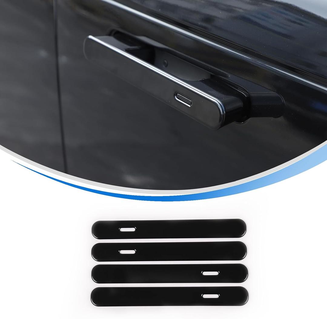 Exterior Door Handle Cover Trim Compatible with Land Rover Range Rover Sport/Vogue 2023 2024 Accessories, ABS Car Outside Door Handle Protective Cover 4Pcs (Glossy Black)
