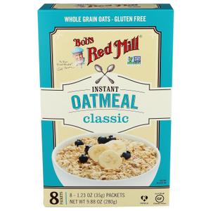 Bob's Red Mill Classic Oatmeal Packets, 8 packets (Pack of 1) - Non GMO, Gluten Free, Whole Grain, Vegan, Kosher (EXP 01/22/26)