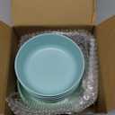 Grow Forward Bamboo Kids Plates and Bowls Sets - 8-Piece Dishwasher Safe Non Toxic Plates for Kids - Reusable Eco Friendly BPA Free Dishes Dinnerware Sets for Children - Rainforest