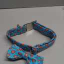 Unique style paws Valentine's Day Dog Collar with Bow Tie Blue Heart Puppy Collar Best Gift for Small Medium Large Boys Girls-XL (Blue MoM Love)