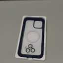 Miracase Magnetic for iPhone 12 Pro Max Case [Compatible with MagSafe] Full-Body Phone case with Built-in Glass Screen Protector& Camera Protector, Military Drop Proof 12 Pro Max Cover, Blue