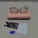 miyya Blue Light Blocking Glasses Women, Fashion Round Transparent Anti Blue Light Glasses with Anti Eyestrain & UV Glare (Pink)