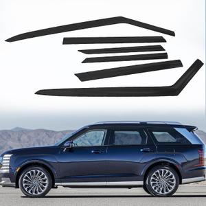 Tape-On Window Visors Rain Guards for Hyundai Palisade 2026, Window Deflectors, Reduce Wind Noise & Weather Protectionr for Hyundai Palisade 2026 Accessories (6 Pcs)