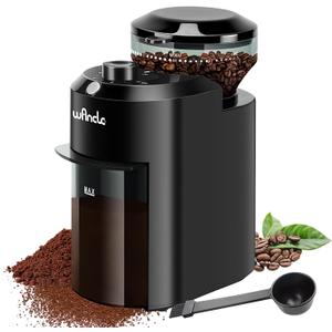Wancle Electric Burr Coffee Grinder - Adjustable with 28 Precise Grind Settings for 12 Cups - Professional Coffee Bean Grinder (Plastic, Black)