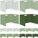 FYSUIMU 24 Pcs Student Desk Privacy Boards Gradient Sage Green Scalloped Classroom Desk Divider Back to School Green Wavy Edges Privacy Shield Folder Screen Partition for School Teacher Student Test, 39.4 x 13.4 inch