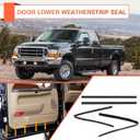 4PCS Window Rubber Weatherstrip Seal Front and Rear Lower Door Fit for Ford F250 F350 F450 Super Duty Crew Cab 1999-2016 Excursion 2000-2005 Replace F81Z-2520758-AA 1C3Z-26253A24-A