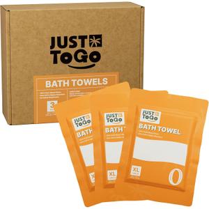 Disposable Bath Towels 3 Pack, Large 55 x 27.5 in, Ultra Soft Thick Durable Absorbent Non-Woven Towels, Vacuum-Packed for Camping, Hotel, Gym, Hiking, Travel Essentials, Pet care