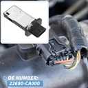 X AUTOHAUX No.22680-CA000 Car Mass Air Flow Sensor Meter MAF Sensor Airflow Replacement for Nissan Versa 2007-2012 for Nissan Rogue 2008-2015 for Infiniti FX50