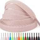 2 x Handshop 2 Pairs 2/5" Wide Flat Shoe Laces for Sneakers,Athletic Replacement Shoelaces in 20 Colors