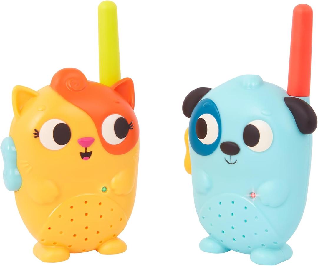 B. toys Lolo & Woofer Walkie-Talkies - 2-Pack Walkie Talkies - Long 100-Foot Range - Toys for Toddlers, Kids - 3 Years +