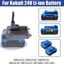 TPDL for V7/V8 Battery Adapter, for Kobalt 24V Max Battery KB624-03 KB524-03 KB424-03 KB224-03 Convert for Dyson V7/V8 Series Vacuum Cleaner (V7 V8 Common)