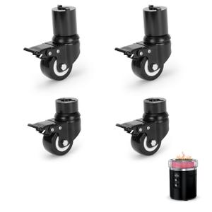 Grilltonic Wheel Kit for Ninja Fireside360 Outdoor Heater & Fire Pit, Caster Wheels Compatible with Ninja Fireside360, Locking Brake Wheels, Quiet Roll Wheels for Hard Surfaces