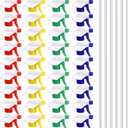 Vesici 36 Pcs Spray Bottle Nozzle Replacement 28-400 Trigger Nozzles with Tube Spray Bottle Heads Only for 16 or 32 oz Car Window Cleaning (Bright Colors)