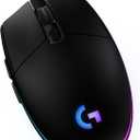 Logitech G203 Wired Gaming Mouse, 8,000 DPI, Rainbow Optical Effect LIGHTSYNC RGB, 6 Programmable Buttons, On-Board Memory, Screen Mapping, PC/Mac Computer and Laptop Compatible - Black