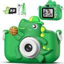 Kids Camera Toy, masterbee Dinosaur Toys Camera for Kid Age 3-12, Christmas/Birthday Gifts for Boys and Girls, 1080P HD Kids Digital Camera, Children Camera Gift for 3 4 5 6 7 8 9 10 11 12 Year Old (Green)