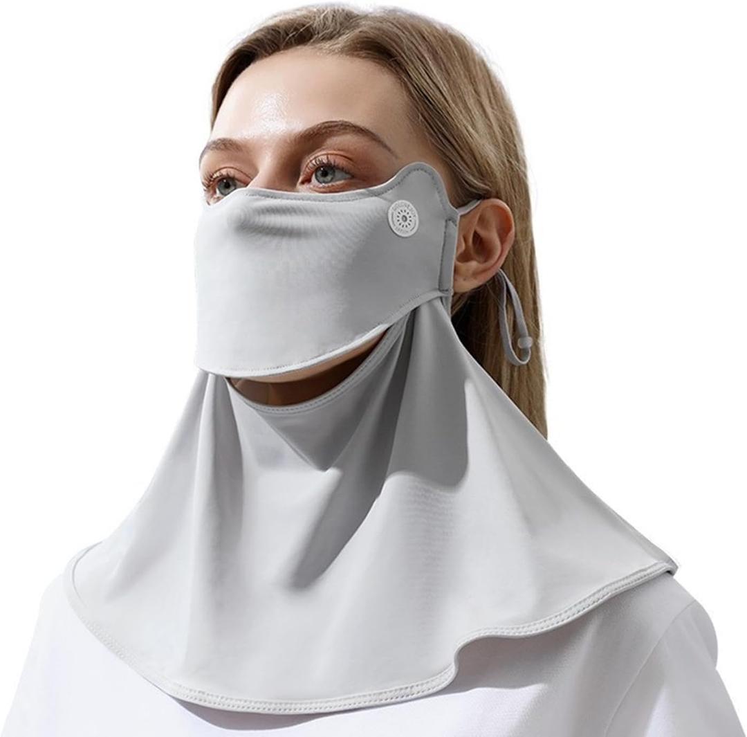 Unisex Sun Protection Face Mask Ice Silk Bandana Scarf Cooling Face Neck UV Protection for Summer Outdoor Activities (Sun Protection Balaclava)
