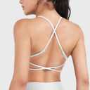 HIGORUN Women Seamless Sports Bras Padded Workout High Neck Tank Top White (XL)