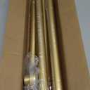 Gold Shower Curtain Rod 34-82 Inches(2.8-6.8ft) Never Rust Adjustable Shower Rod Spring Tension Non Slip No Drilling Shower Rods for Bathroom Garland Window