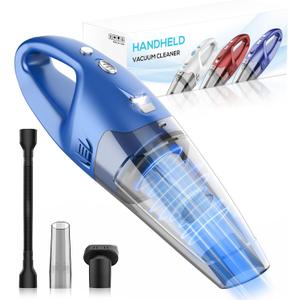 YOOHI Handheld Vacuum Cordless Rechargeable 6000Pa Mini Hand Held Vacuum, LED Light, 2025 Mins Runtime, USB Charging, 500ML Cup Lightweight Small Vacuum Cleaner Cordless for Car/Office/Home