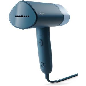 Philips 3000 Series Handheld Travel Steamer, Compact & Foldable, Fast Heat Up, 3.3oz capacity, up to 20g/min continuous steam, No Ironing Board Needed, Blue (STH3000/20)
