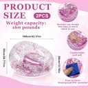 Realspring Inflatable Bean Bag Chair for Adult Bean Bag Sofa Chair Blow up Inflatable Furniture for Outdoor Living Room Bedroom Balcony Travel Party Gift Accessories(Pink Glitter,2 Pcs), 12.2 x 9.45 x 7.48 inches