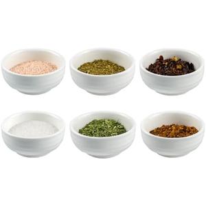 Iyulania 2.3 oz Porcelain Pinch Bowls, Set of 6 Small Bowls for Sauces Dippings Charcuterie Snacks Condiments, White