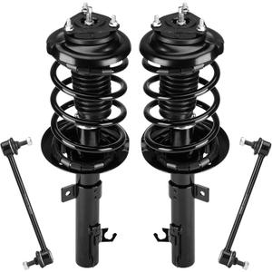 Front Struts Assembly & Sway Bar Links for 2006-2011 Ford Focus 2L, Shock Absorber w/Coil Spring Replace 172257 172258 4PCS
