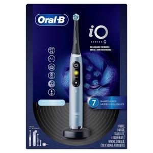 Oral-B iO Series 9 Electric Toothbrush with 4 Brush Heads, Aqua Alabaster